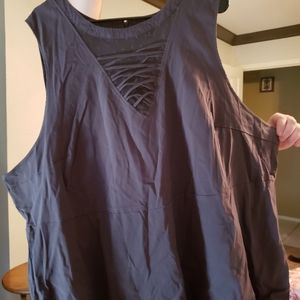 Torrid grey peplum top, size 6